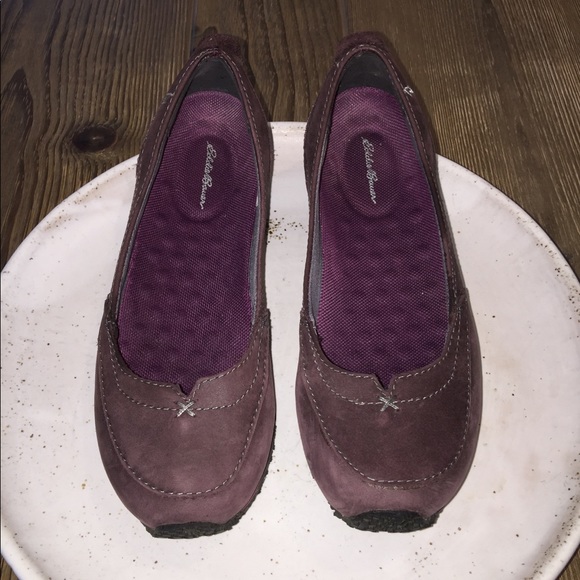Eddie Bauer Shoes Eddie Bauer Leather Slipon Shoes Dark Plum Sz 7